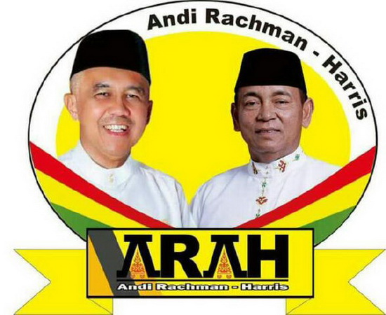 Jelang Pendaftaran, Beredar Stiker Andi Berpasangan dengan HM. Harris